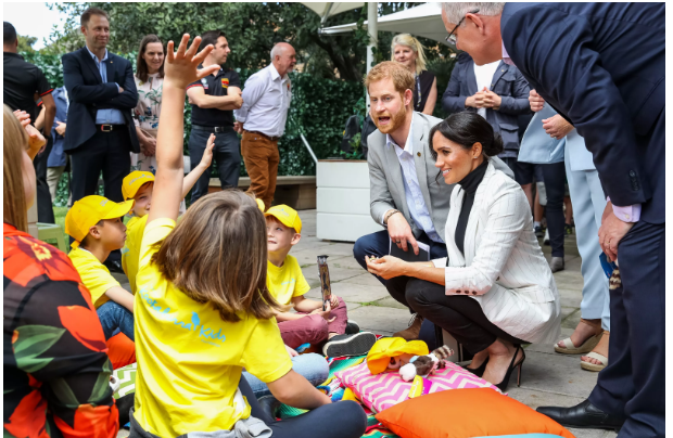 VIDEO: Expectant Meghan Markle, Prince Harry Play With Kids On Tour ...